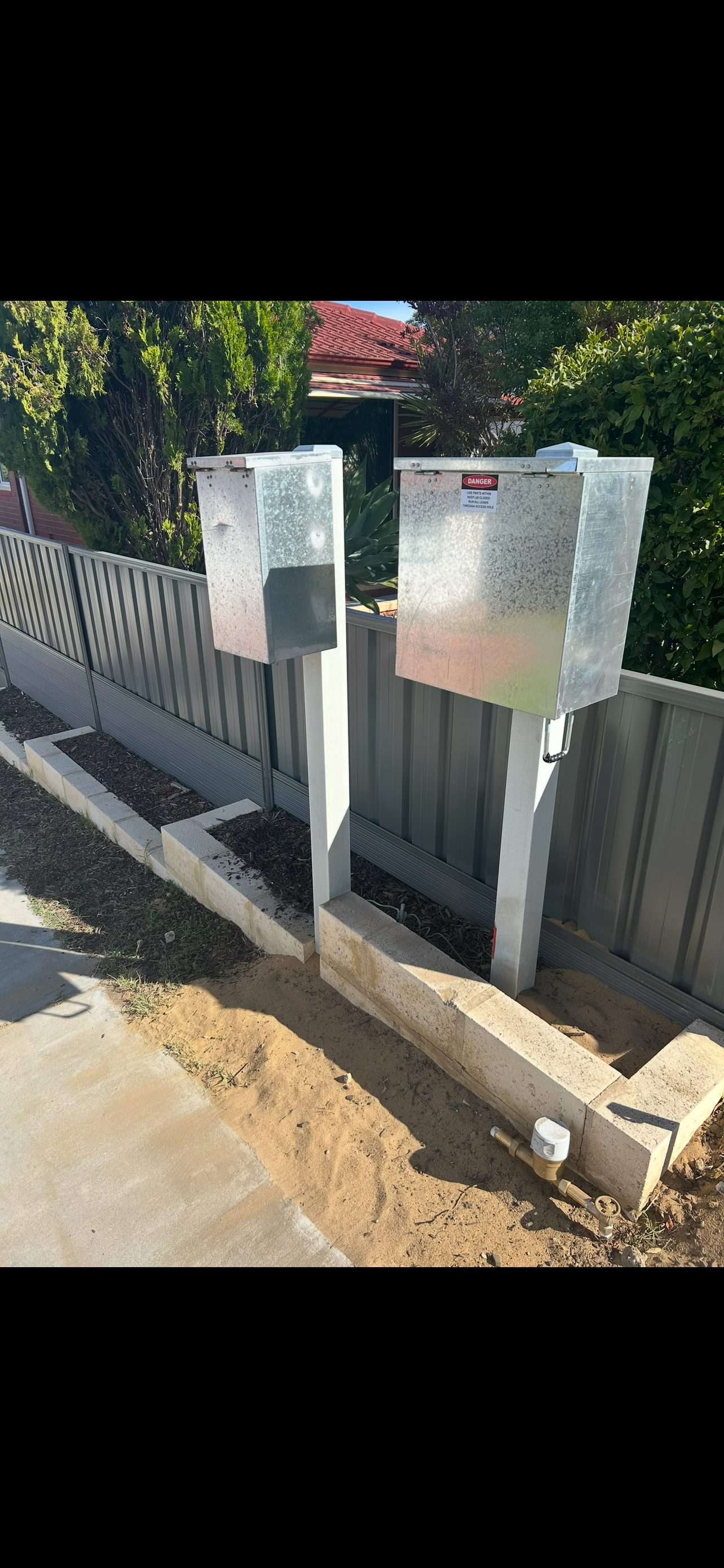 New switchboard and meter box installation