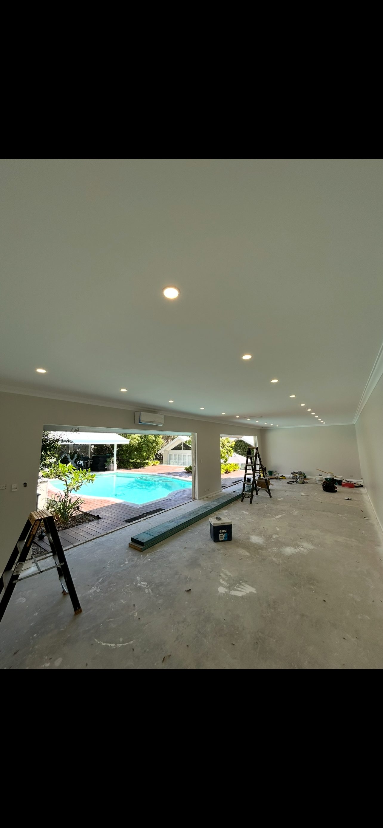 Downlight rough-in during a full renovation